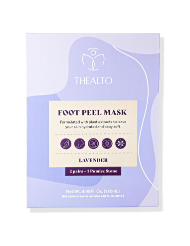 Mascarilla Exfoliante para Pies Thealto - Aroma Lavanda - 2 Piezas