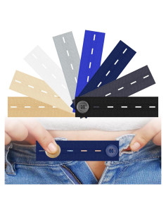 Extensores de Botones Elásticos 8PCS para Pantalones - Ajuste Universal