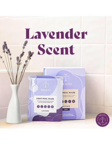 Mascarilla Exfoliante para Pies Thealto - Aroma Lavanda - 2 Piezas