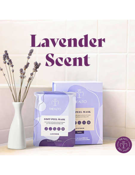 Mascarilla Exfoliante para Pies Thealto - Aroma Lavanda - 2 Piezas