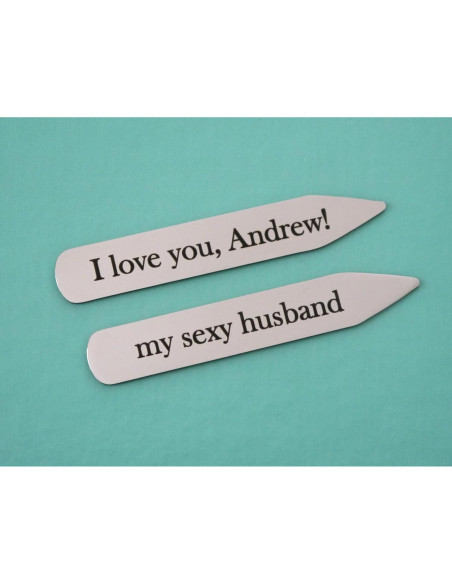 Puntas de Cuello Personalizadas Acero Inoxidable - Regalo para Hombres