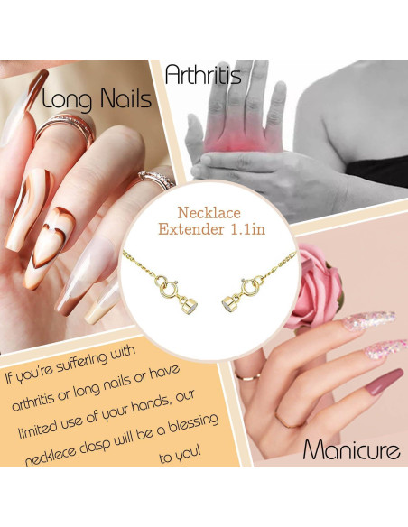 Cierres Magnéticos Dobles Qulltk 14K Oro y Plata 4 Pcs