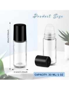 16 Botellas de Rodillo de Vidrio Cositina 30ml para Aceites 2