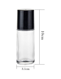 4 Botellas de Rodillo de Vidrio 30ml PYAWI con Accesorios 2