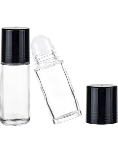 4 Botellas de Rodillo de Vidrio 30ml PYAWI con Accesorios