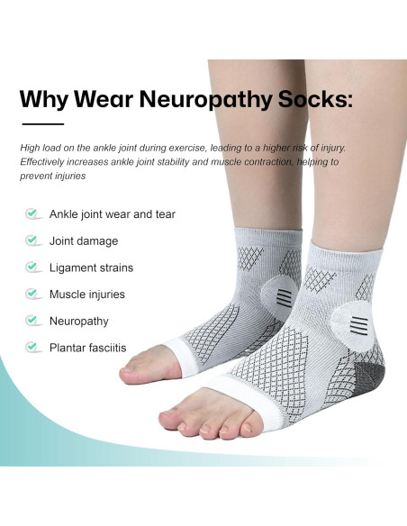 Calcetines de Compresión para Tobillo Soloever - Alivio Fascitis Plantar