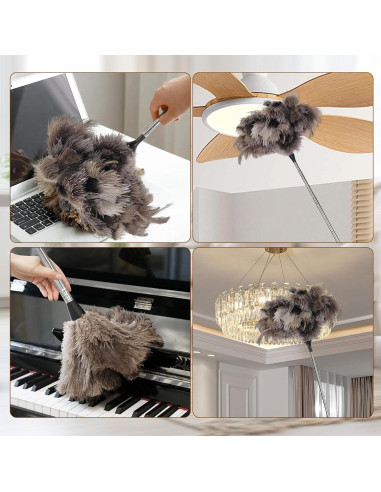 Plumero extensible de plumas de avestruz Ayzsdnh 101.6 cm