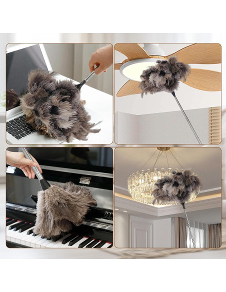 Plumero extensible de plumas de avestruz Ayzsdnh 101.6 cm