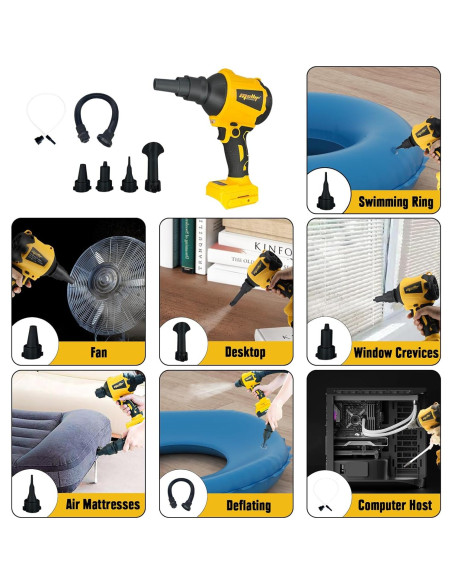 Soplador de Aire Inalámbrico Mellif 20V MAX 50,000 RPM Luz LED