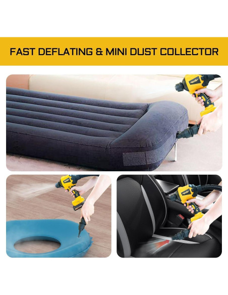 Soplador de Aire Inalámbrico Mellif 20V MAX 50,000 RPM Luz LED