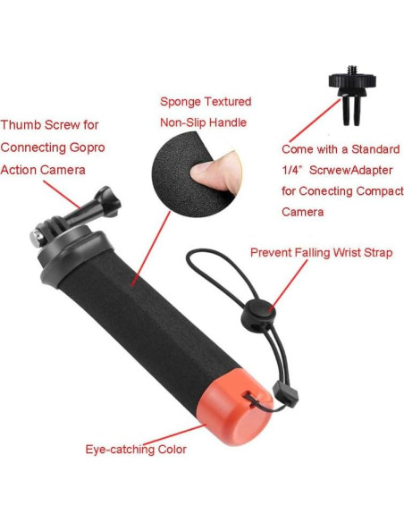 Agarradera Flotante Impermeable HuaerHui para GoPro Hero 12-13