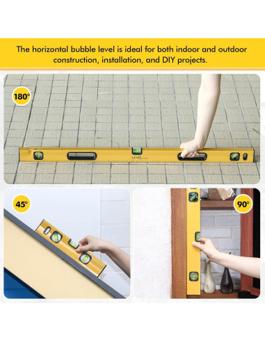 Conjunto de Niveles de Espíritu Kingdder 5 Piezas Aluminio