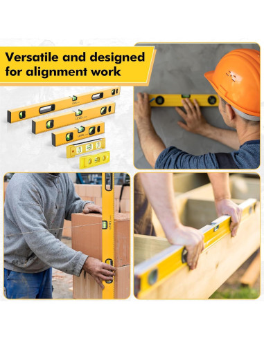 Conjunto de Niveles de Espíritu Kingdder 5 Piezas Aluminio