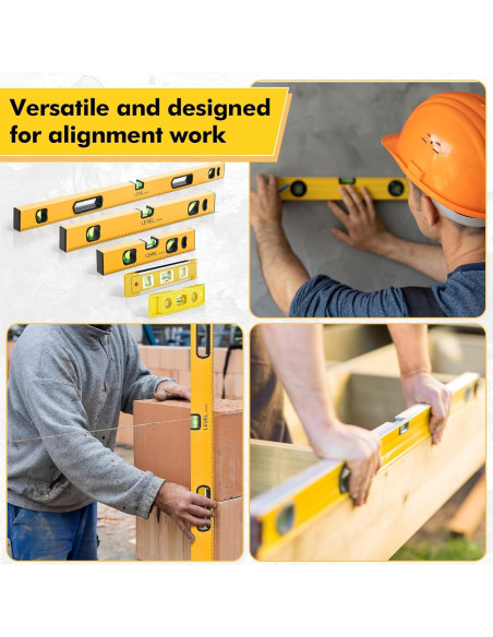 Conjunto de Niveles de Espíritu Kingdder 5 Piezas Aluminio