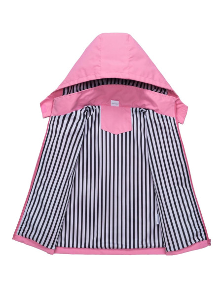 Chaqueta de Lluvia para Niños Rosa Sólido 7-8 Años Impermeable