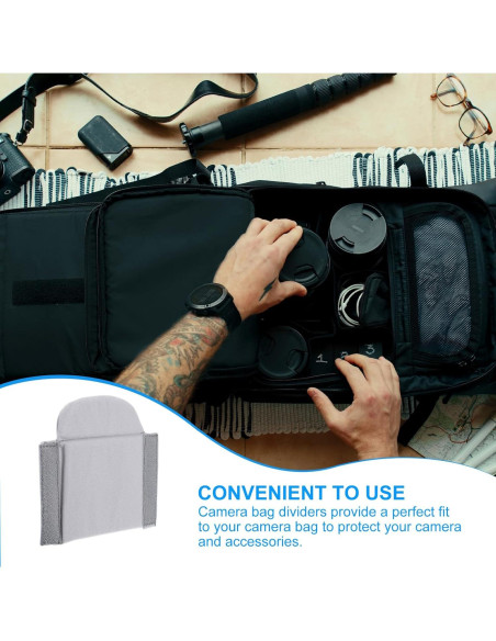 Divisor Acolchado para Bolsa de Cámara PATIKIL 4Pcs 16.5x16cm