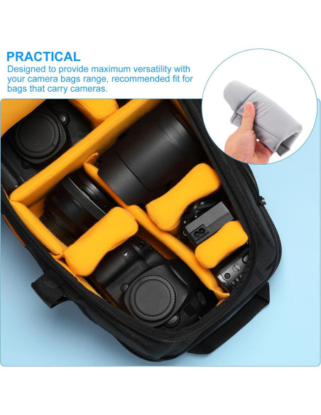 Divisor Acolchado para Bolsa de Cámara PATIKIL 4Pcs 16.5x16cm