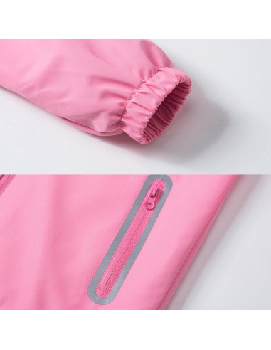 Chaqueta de Lluvia para Niños Rosa Sólido 7-8 Años Impermeable