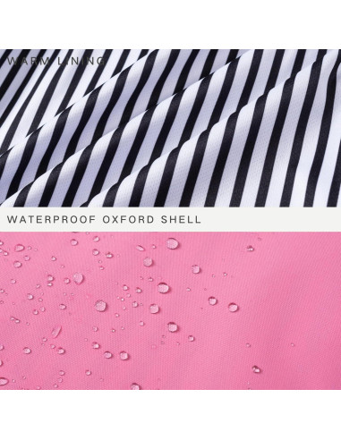 Chaqueta de Lluvia para Niños Rosa Sólido 7-8 Años Impermeable