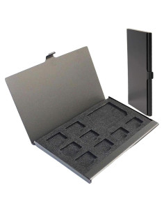 Funda Dura PCTC para Tarjetas de Memoria 9 en 1 - Aluminio Gris