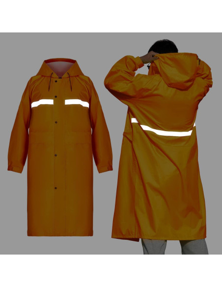 Abrigo de Lluvia Coralrain con Capucha Impermeable 15000mm