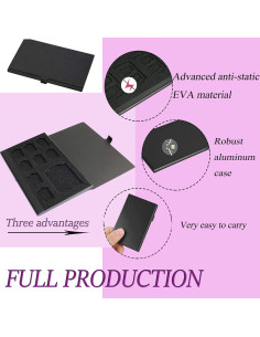 Funda Dura PCTC para Tarjetas de Memoria 9 en 1 - Aluminio Gris 2