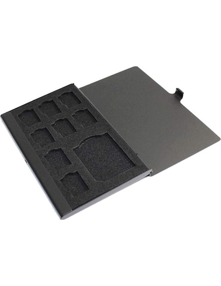 Funda Dura PCTC para Tarjetas de Memoria 9 en 1 - Aluminio Gris