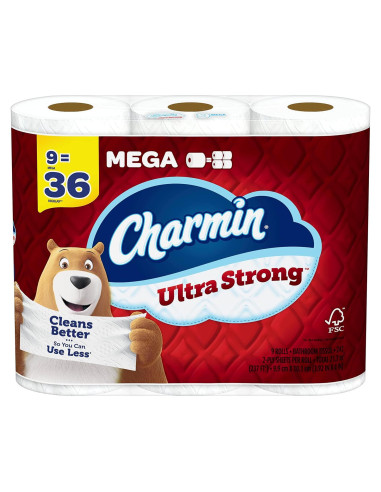 Papel Higiénico Charmin Ultra Strong 9 Mega Rollos 242 Hojas