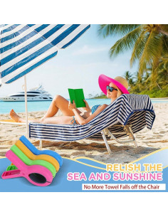 Clips de Toalla de Playa Premium MRFuYtng - 2 Piezas Resistentes 2