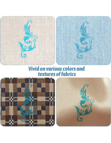 Paquete de 5 Marcadores de Tela Lavables Qianyu Azul