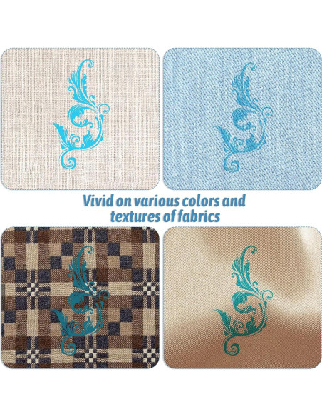 Paquete de 5 Marcadores de Tela Lavables Qianyu Azul