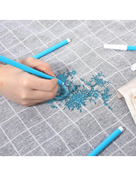 Paquete de 5 Marcadores de Tela Lavables Qianyu Azul