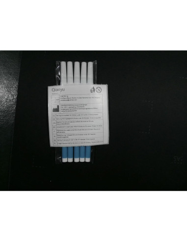 Paquete de 5 Marcadores de Tela Lavables Qianyu Azul