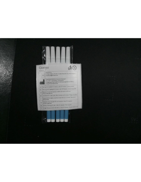 Paquete de 5 Marcadores de Tela Lavables Qianyu Azul