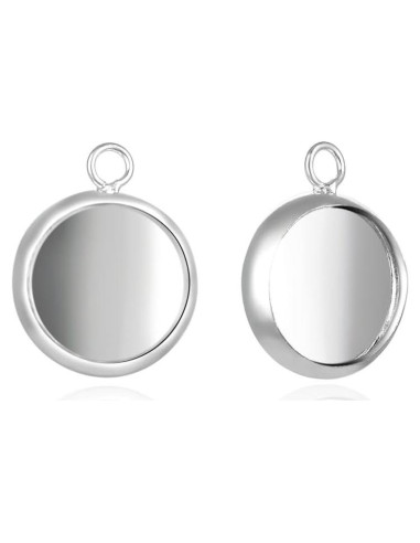 100pcs Marco de Bandeja Bezel Plateado 10mm Adabele