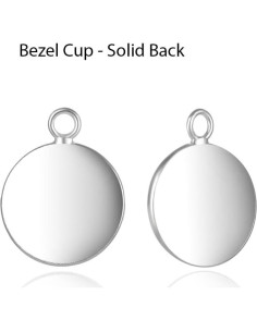 100pcs Marco de Bandeja Bezel Plateado 10mm Adabele 2