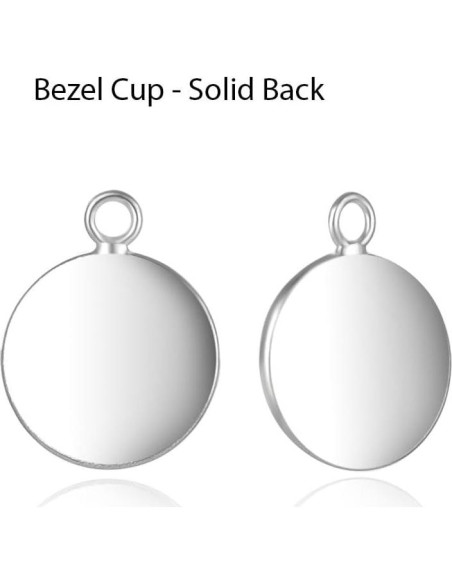 100pcs Marco de Bandeja Bezel Plateado 10mm Adabele