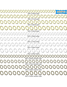 2400 Anillas de Salto Ovaladas Acero Inoxidable Ximalun - 4 Tamaños 3 Colores 2