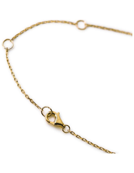 Collar de Disco A+O en Plata Esterlina con Baño de Oro 14K