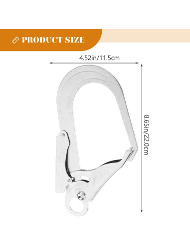 Gancho de Seguridad DOITOOL de Acero Aleado 22cm con Bloqueo