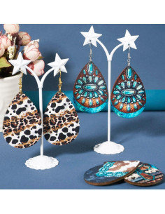 Kit de Fabricación de Pendientes de Madera EEE ELECRELIVE 36pcs 2