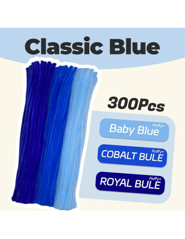 Juego de Limpiapipas Azul HARMOSO - 300 Piezas para Manualidades