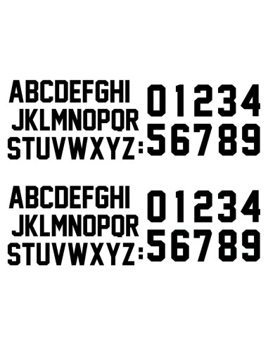 72 Piezas Letras y Números de Transferencia de Calor Fanbay