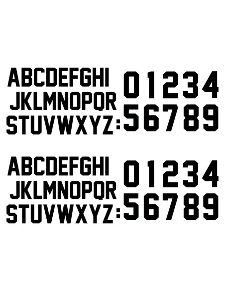 72 Piezas Letras y Números de Transferencia de Calor Fanbay