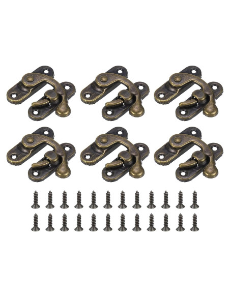 Cierre Vintage de Brazo Oscilante uxcell 6 Pcs 37x43mm Bronce