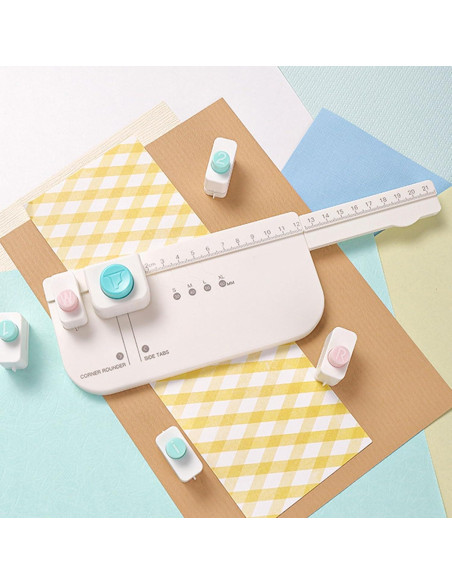 Perforador de Pestañas AYNEFY con 4 Tamaños de Etiquetas