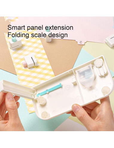 Perforador de Pestañas AYNEFY con 4 Tamaños de Etiquetas