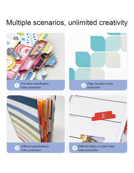 Perforador de Pestañas AYNEFY con 4 Tamaños de Etiquetas