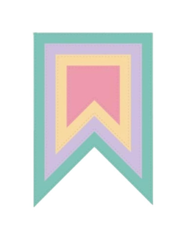 Set de Mini Troqueles Banderas Craftelier - 4 Piezas