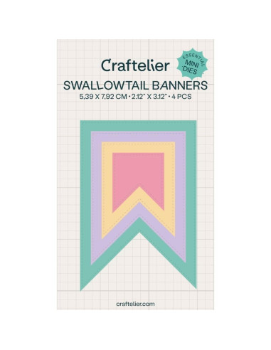Set de Mini Troqueles Banderas Craftelier - 4 Piezas
